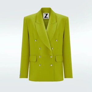 NEW ZEYNEP TOSUN We Need Chlorophyll Double Breasted Oversized Blazer Jacket 1